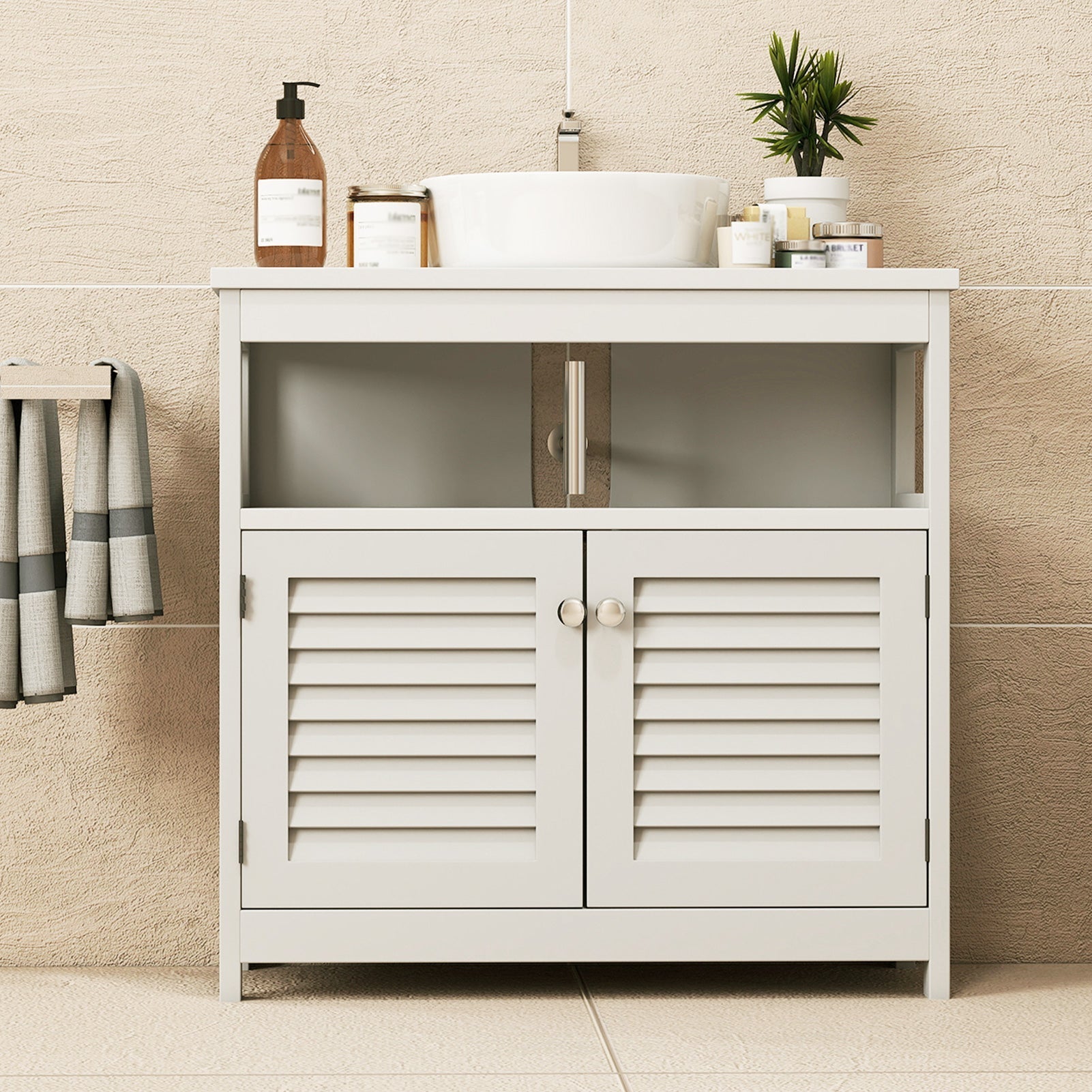 Bathroom organization ideas with under sink cabinet storage solutions
