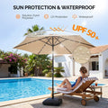 Solar Patio Umbrella with LED Lights